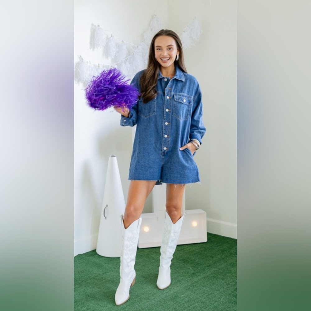 TALULAH Blue Denim Jumpsuit